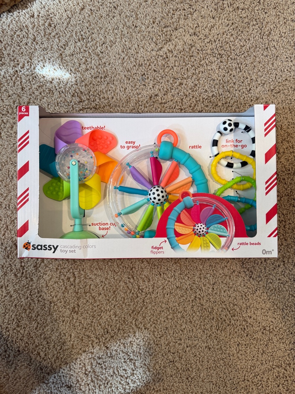 Sassy Baby Cascading Colors 6 Piece Toy Set